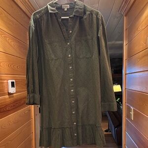 Wonderly Green Long Sleeve Dress